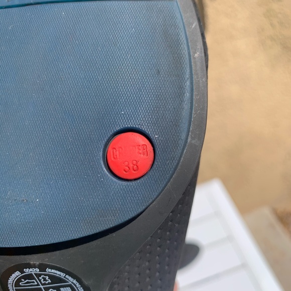 Camper Miriam Perforated Black leather blue heel booties 7.5-8 (European 38) - Picture 16 of 16